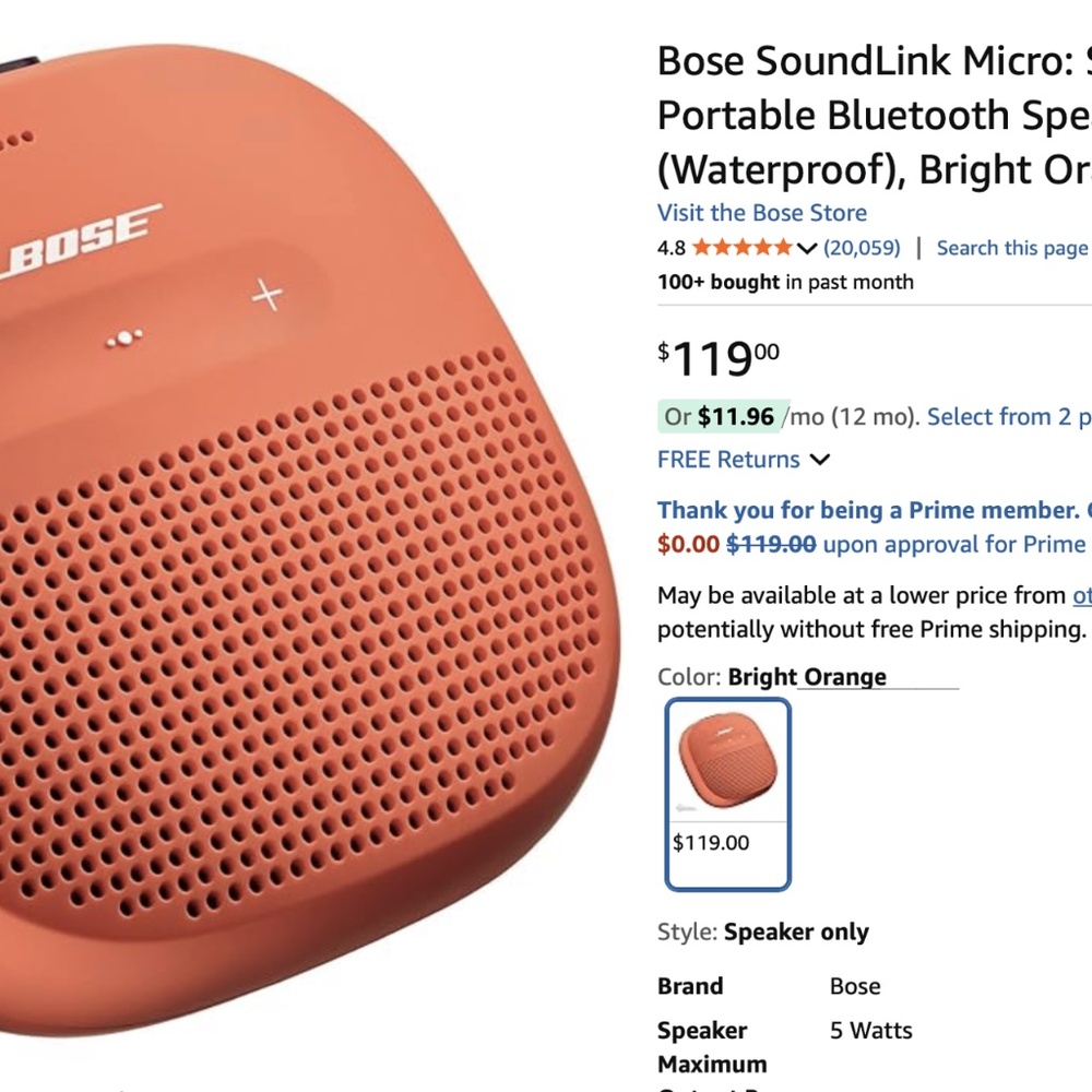 BOSE Waterproof Portable Speaker